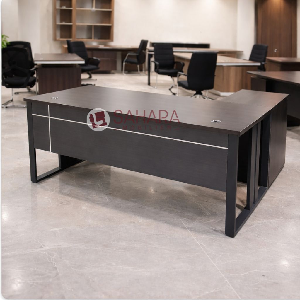 Structure robuste bureau de direction Marthy C0645 panneaux MDF